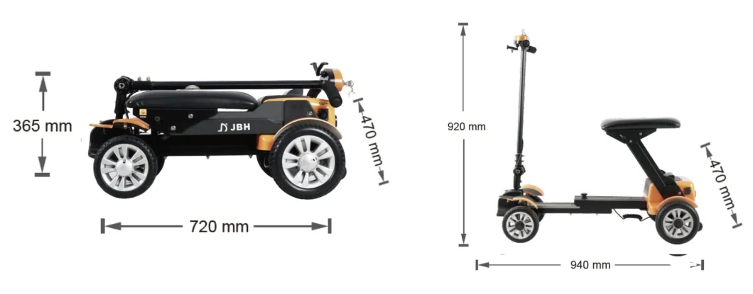 Jbh Small Size Four Wheels Electric Scooter