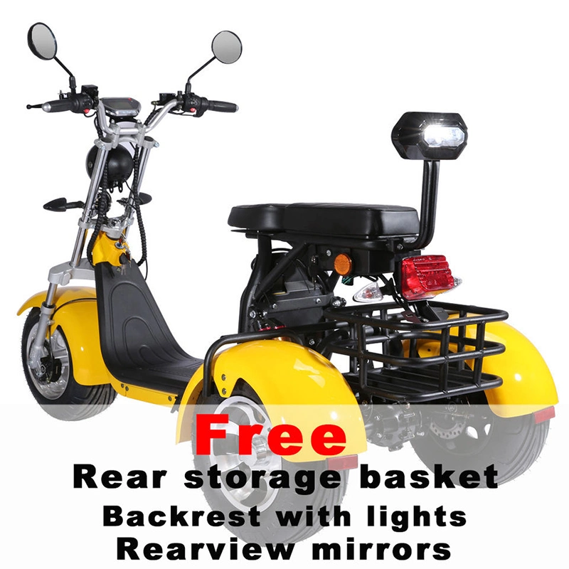 Three Wheel Electric Tricycle Motorcycle Electric Scooter Electric Bike EEC Citycoco Electric Vehicle Dirt Bike Mobility Scooter E Scooter 1500W 60V 20ah