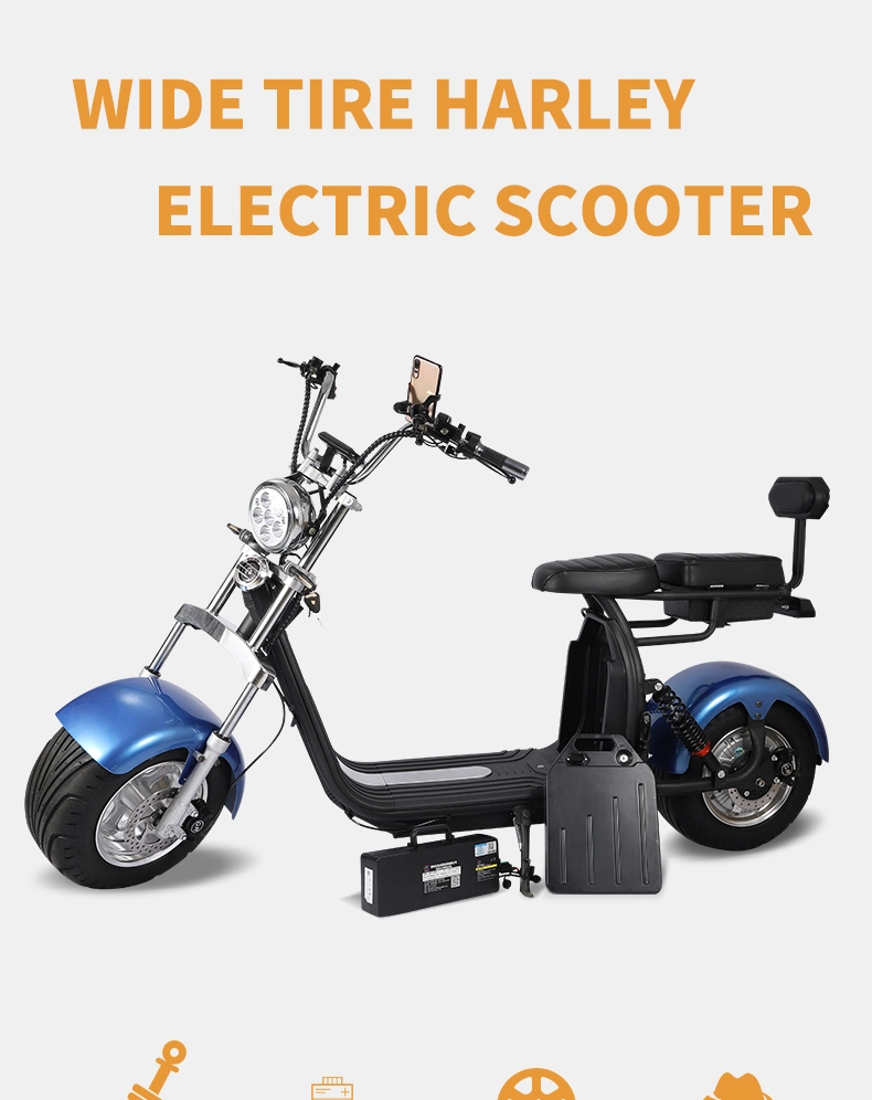 Attractive Design 60V Two Wheel White Electric Motorcycle Scooter for Adult