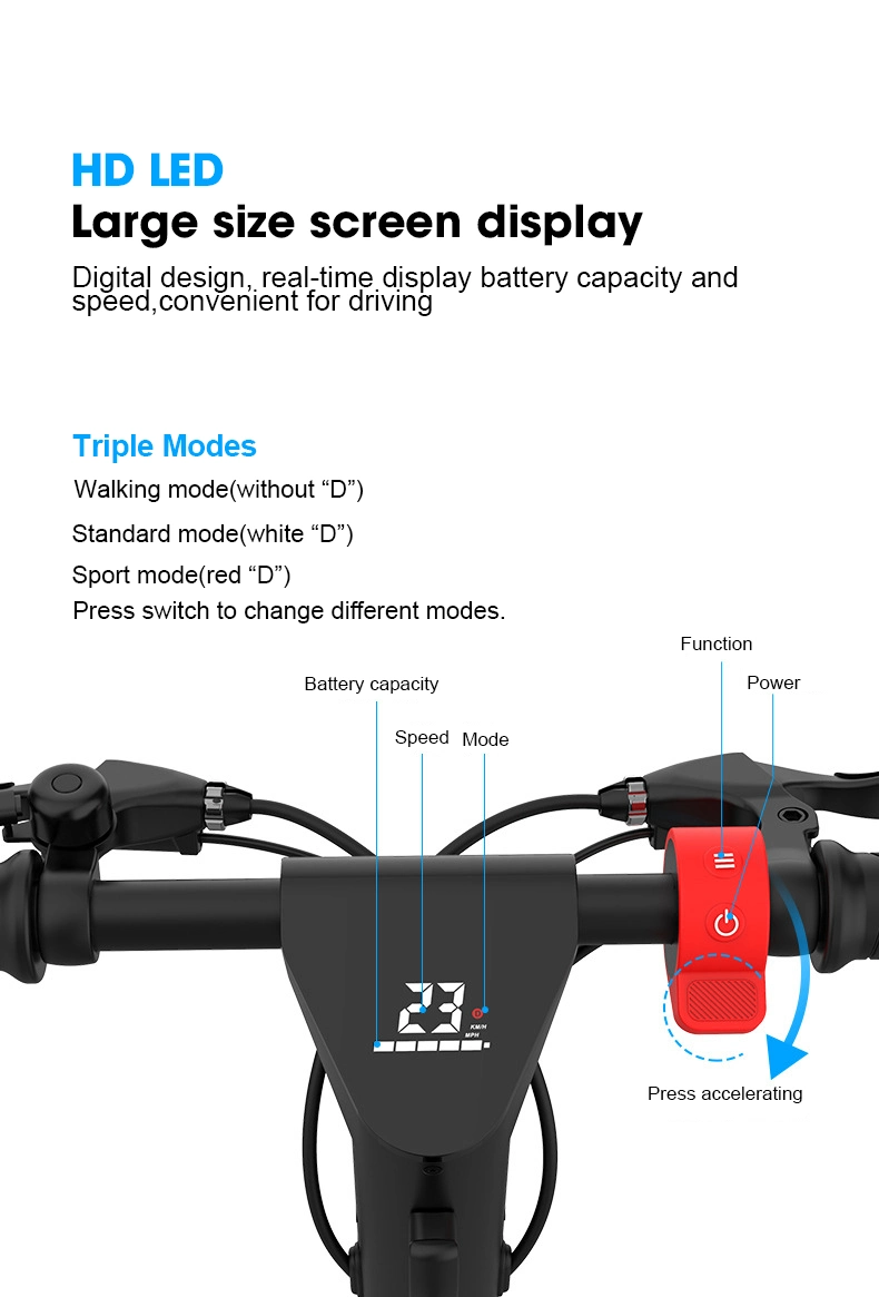 ODM 36V 10.4ah/15.6ah/20.8ah off-Road Adult Fast Small Size Foldable Electric E Scooter