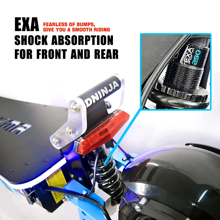 Dokma 72V New Blue Fashion Dninja Electric E Scooter 7000W 40ah Fash Riding with off Road Type 100km High Speed